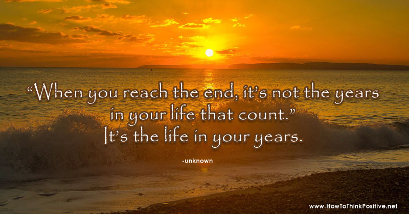 what matters is the life in your years inspirational quote