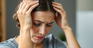 woman with headache related to stress