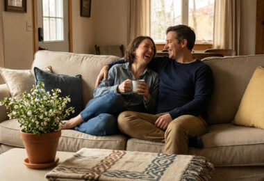 happy couple smiling