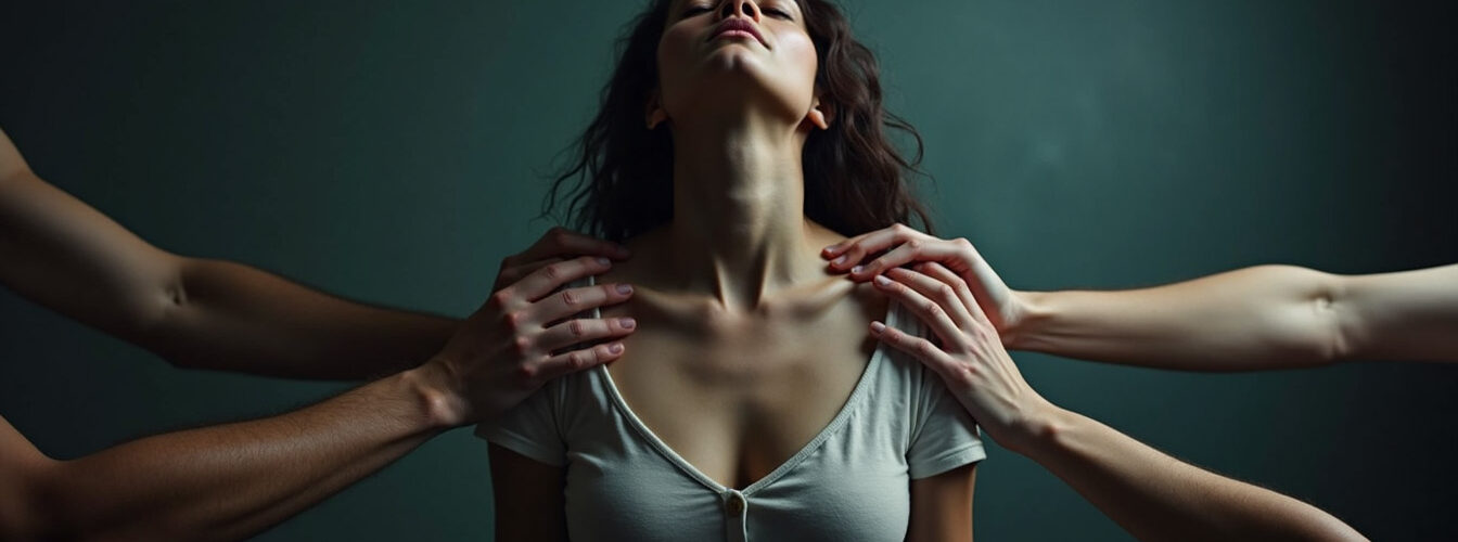 solitary woman exhausted from helping too much