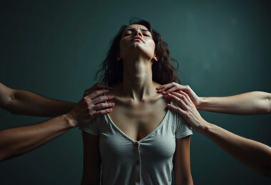 solitary woman exhausted from helping too much