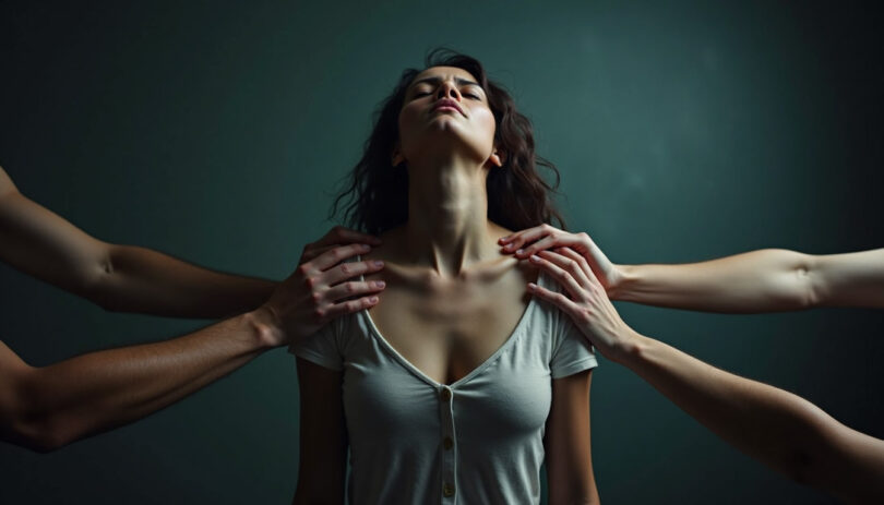 solitary woman exhausted from helping too much