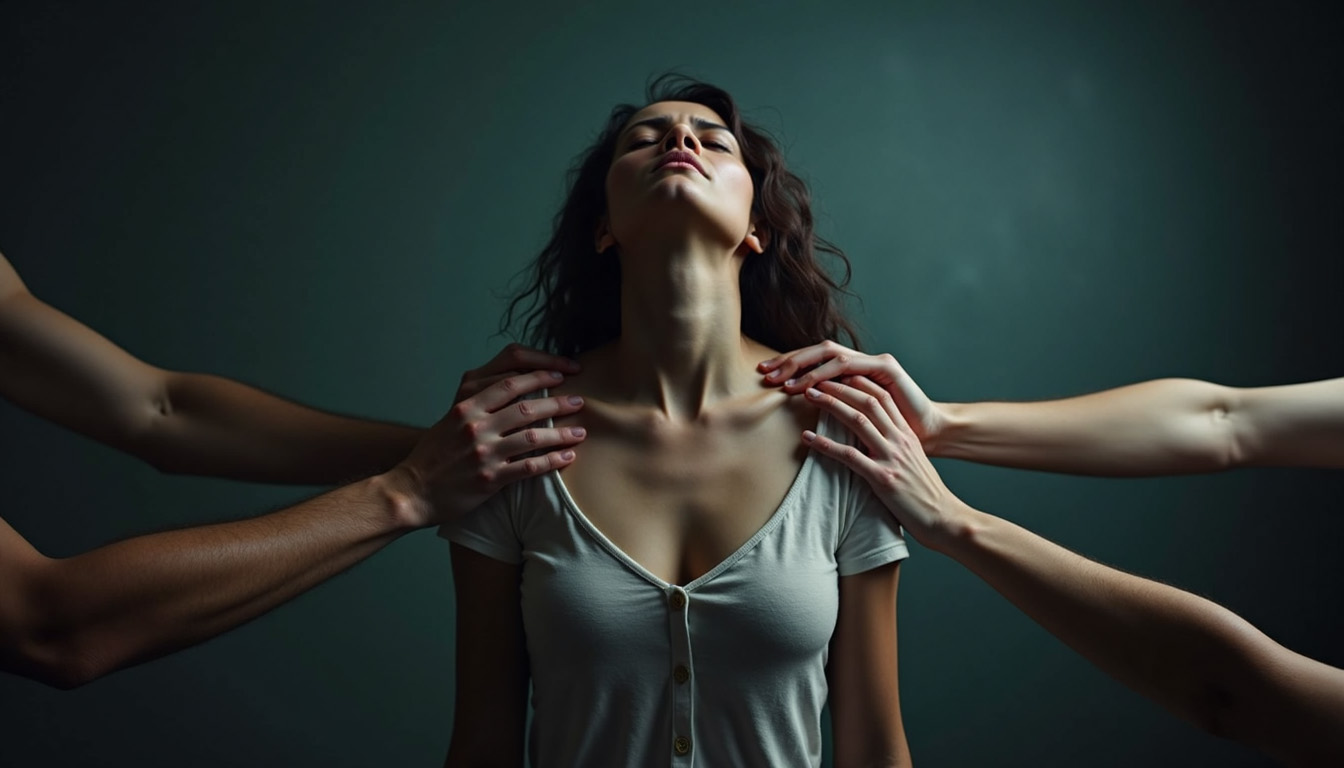 solitary woman exhausted from helping too much